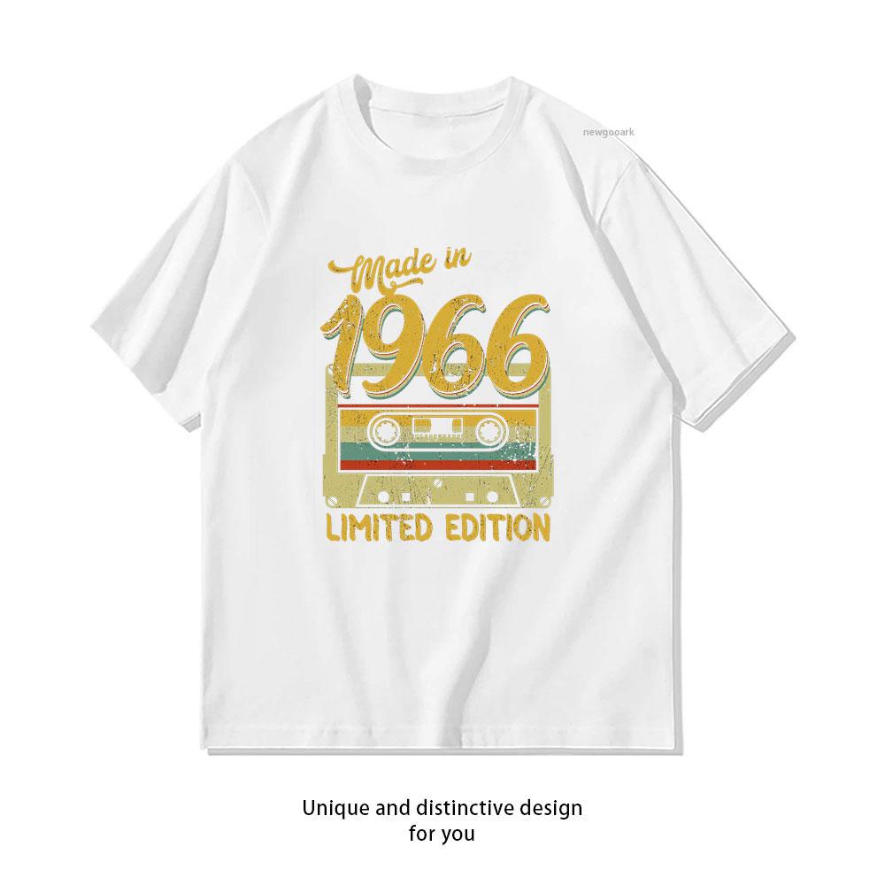 

Made in 1966 limited edition birthday gift Classic TShirt Women Unisex Casual cotton printed t shirts ropa hombre Oneck 3XL