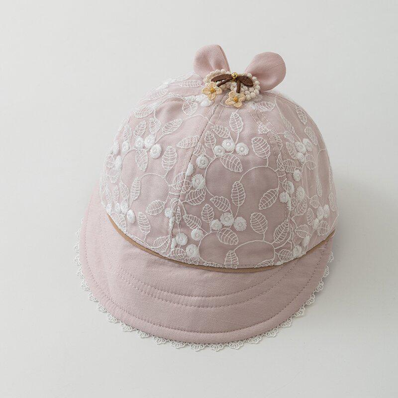 Korean Style Children's Sun Protection Lace Bucket Hat for Girls