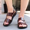 Summer New Men's Sandals Breathable Casual Youth Beach Shoes Non-slip Open-toe Dual-purpose Cool Slippers 2025 Direct Sales