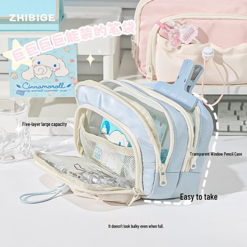 Large Capacity Simple Pencil Case - Ideal for Middle and High School Students, Stylish Stationery Bag