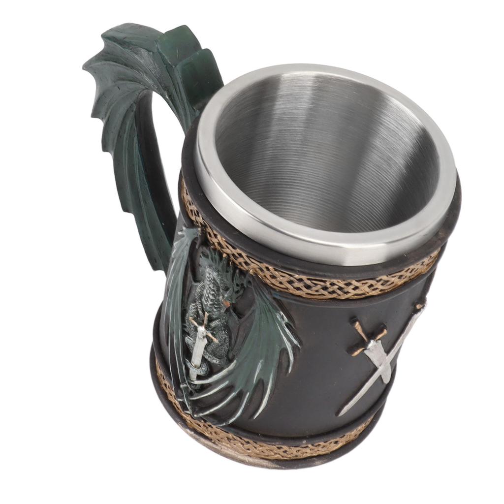 Nerezový hrnek Inovativní Dračí Pirátský Retro Styl Velkokapacitní Pivní Pohár na Pivo Kávu