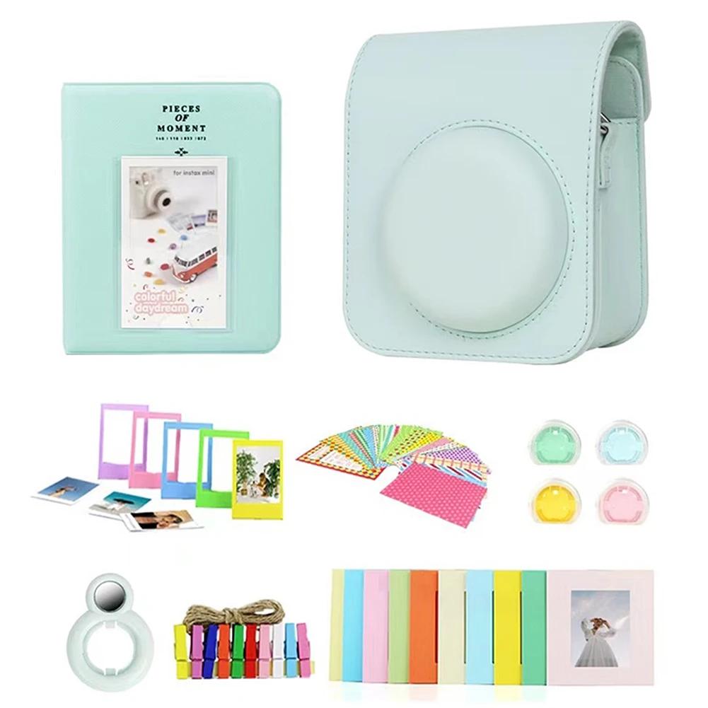 For Fujifilm Instax Mini 12 Instant Camera 7 In 1 Camera Part Set with Camera bag/Album Sticker/Photo Frame/Selfie Lens/Filter