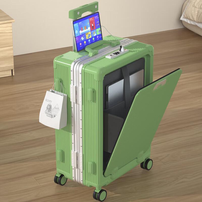 

JOURHEY SHI 203 Aluminum Frame Business Luggage with Front Pocket & USB 20 inch