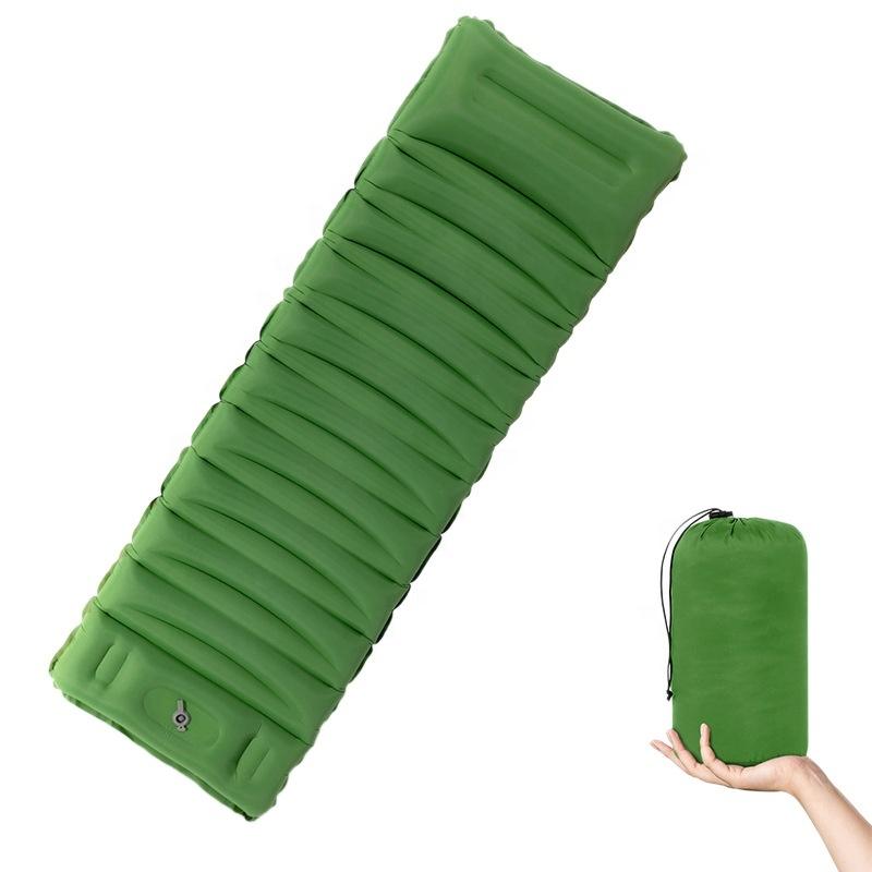 Lightweight Portable Self-Inflating Folding Air Bed Pillow Top Automatic Inflatable Moistureproof Camping Hiking&Outdoor Mat армия зеленый