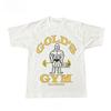 Golds Gym Sports Shortsleeved Mens Oversized American Retro Bodybuilding Crewneck Tshirt