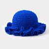 Handmade Wool Knit Hat: Thick, Windproof, Simple, Versatile, Solid Color for Autumn and Winter.
