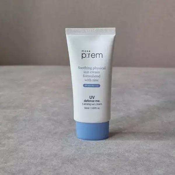 Make P:REM UV Defense Me Calming Sun Cream 50ml (SPF50+) Blue. Gently soothes even sensitive skin and provides sun care.