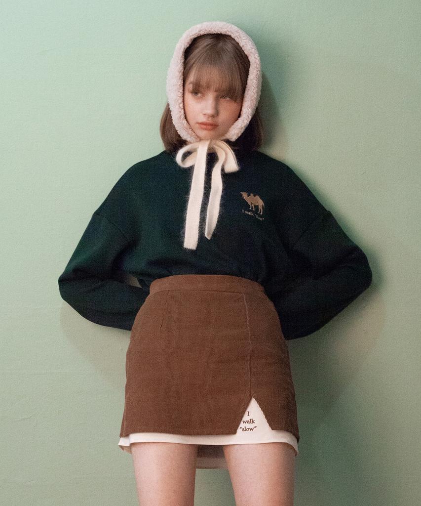 Dear Fear Slow Corduroy Skirt Brown