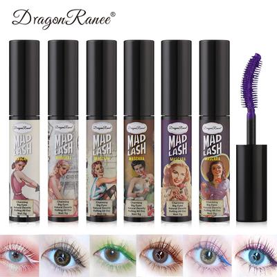 6 Farben Mascara Wasserdicht Schlank Natürliche Curling Volumengebende Farbe Mascara Bühnen Make-Up Sensation Wimpern Pinsel Schönheit