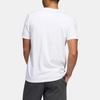 Adidas T Shirts Men's White Crew Neck Moderate Straight Fit (Unisex) T-Shirts HE4817