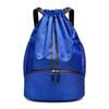 Portable Wet and Dry Separate Basketball Bag for Men and Women, Fashionable Simple Vertical Stripes, Shoe Trunk Drawstring Backpack