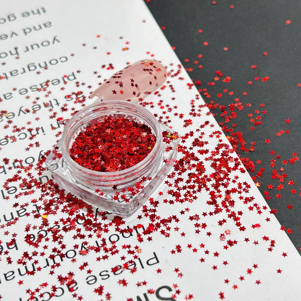 1mm Iridescent Star Nail Art Sequins - DIY Decorations