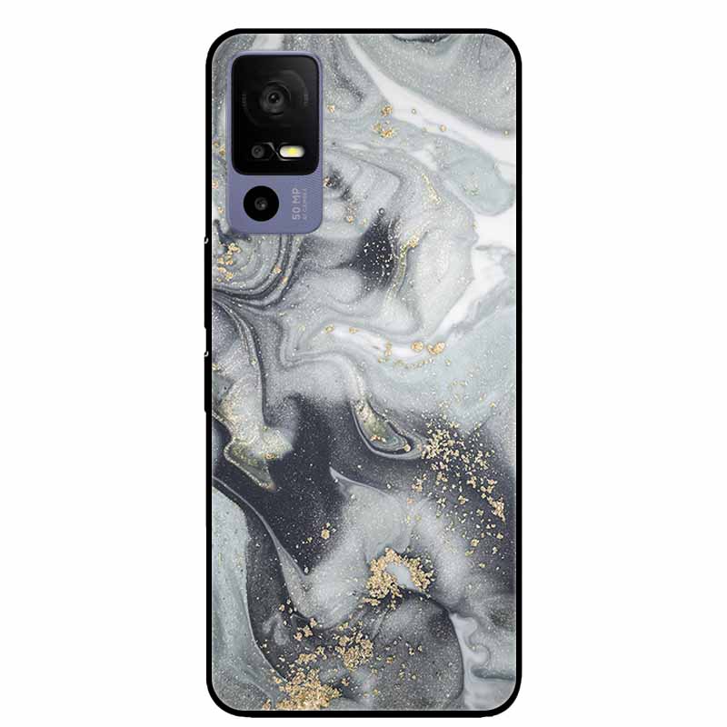 For TCL 40 R 5G Case Fashion Marble Soft TPU Silicon Back Cover for TCL 40R T771K T771H Phone Cases Protect Funda Shells Paras