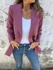 Women's Fashion Solid Color Long-Sleeved Suit Jacket