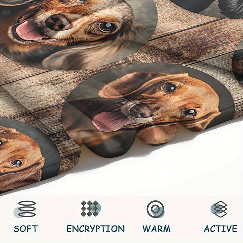 Dog Print Flannel Blanket, High Quality Comfortable for All Seasons, Home Decor, Warmth and Comfort, Perfect for Christmas Gifts