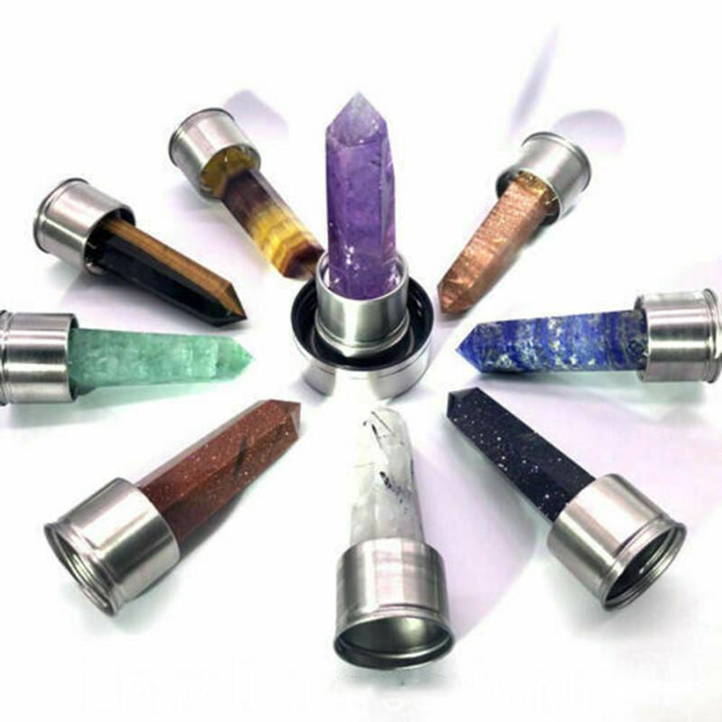 Elixir Crystal Quartz Water Bottle Natural Obelisk Point Wand Reiki Rock Healing