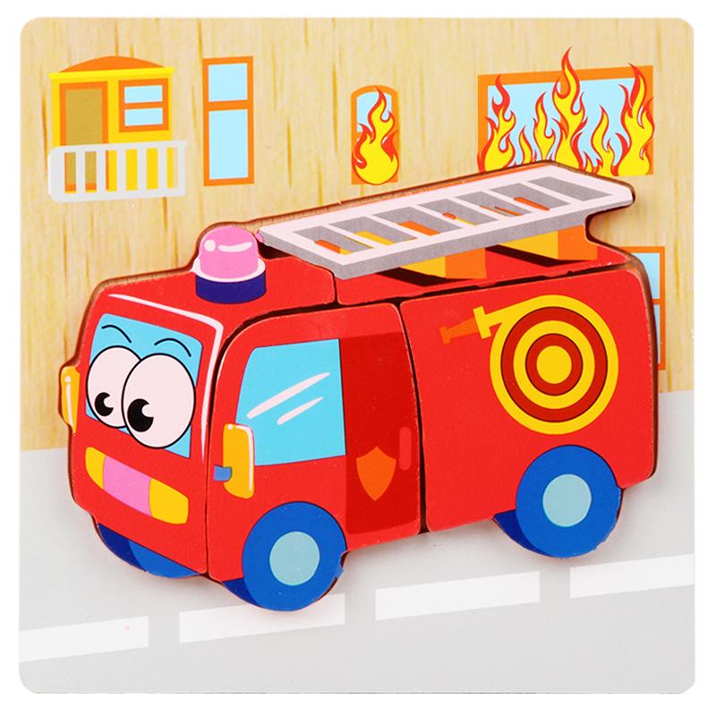 High Quality 3D Wooden Puzzles Educational Cartoon Animals Early Learning Cognition Intelligence Puzzle Game For Children Toys
