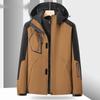 Skijacken 3-in-1-Skijacke für Herren, warm, für den Winter, mit Kapuze, winddicht, wasserdicht, verschleißfest, für den Außenbereich, zum Wandern, Klettern