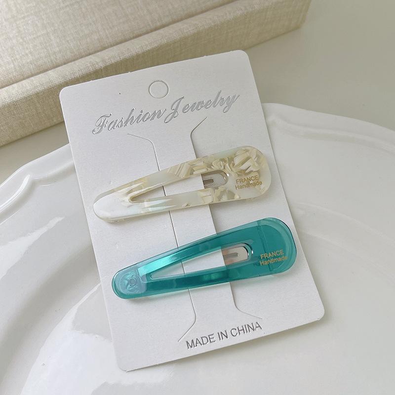 Ins  Simple 5.5cm Candy Colorful  Fringe Clip Exquisite Fashion Acetate Duckbill Clip Hair Accessories For Woman Girls