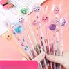 3Pcs Kawaii Butterfly Bunny Kitten Moon Sequin Neutral Pen Cute Cartoon Pen Black Ink Student Office School Stationery
