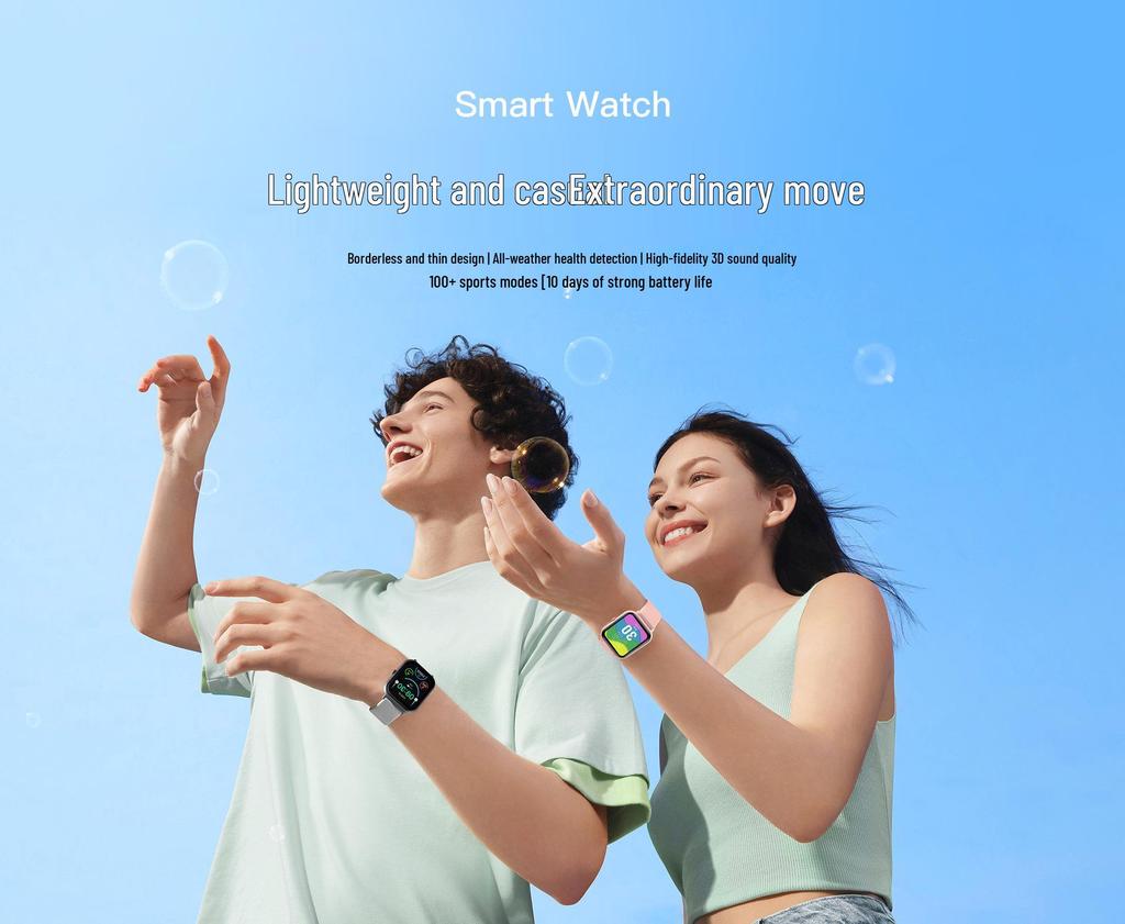 ZL54CJ Bluetooth Smartwatch: Heart Rate/Blood Pressure Monitor, Blood Oxygen, Music, Messaging, Multi-Sport Functions.
