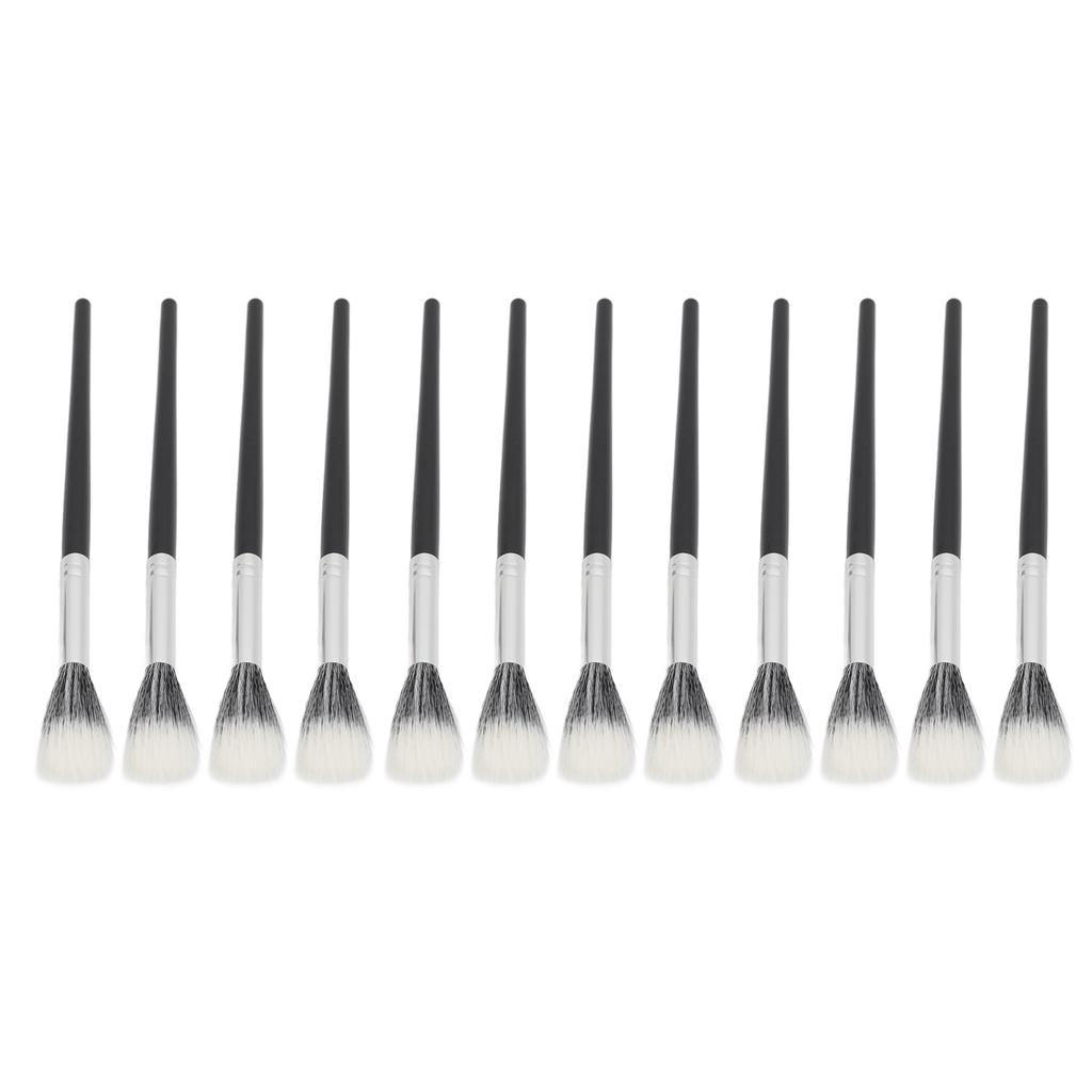 12Pcs Makeup Brush Set Soft Bristles Portable Small Stipple Brush Cosmetic Brush Set for Blush Foundation