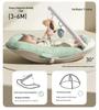 Aobei Baby Crib with Rocking Toy, Fitness Frame, Piano Foot Pedal, and Movable Bionic Sleeping Bed
