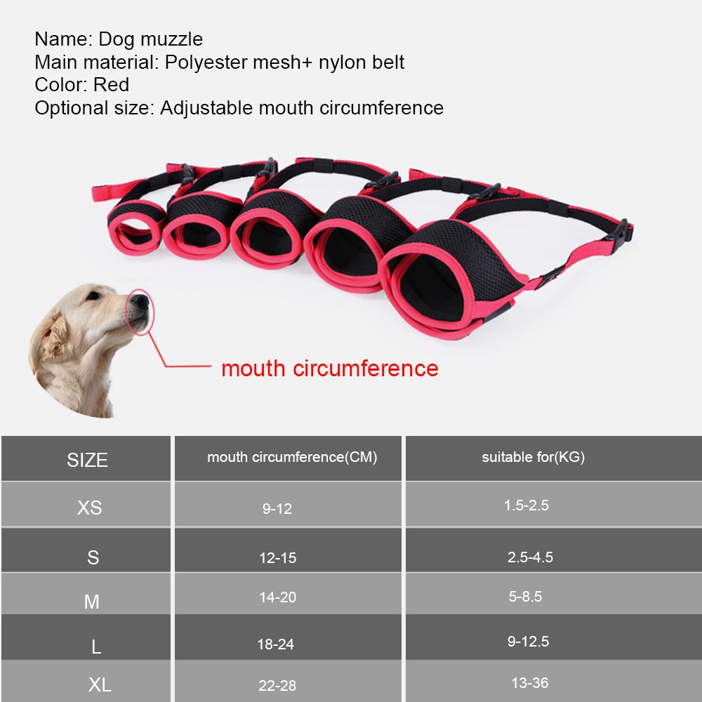Dog Pet Muzzle Dog Muzzle Mouth Cover Muzzle Guard for Dogs Prevent Biting Barking