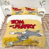 3pcs Tom and Jerry Quilt Cover Set (1 Quilt Cover + 2 Pillowcases Without Pillow Core), High-Definition Printing for Home and Dormitory.W099