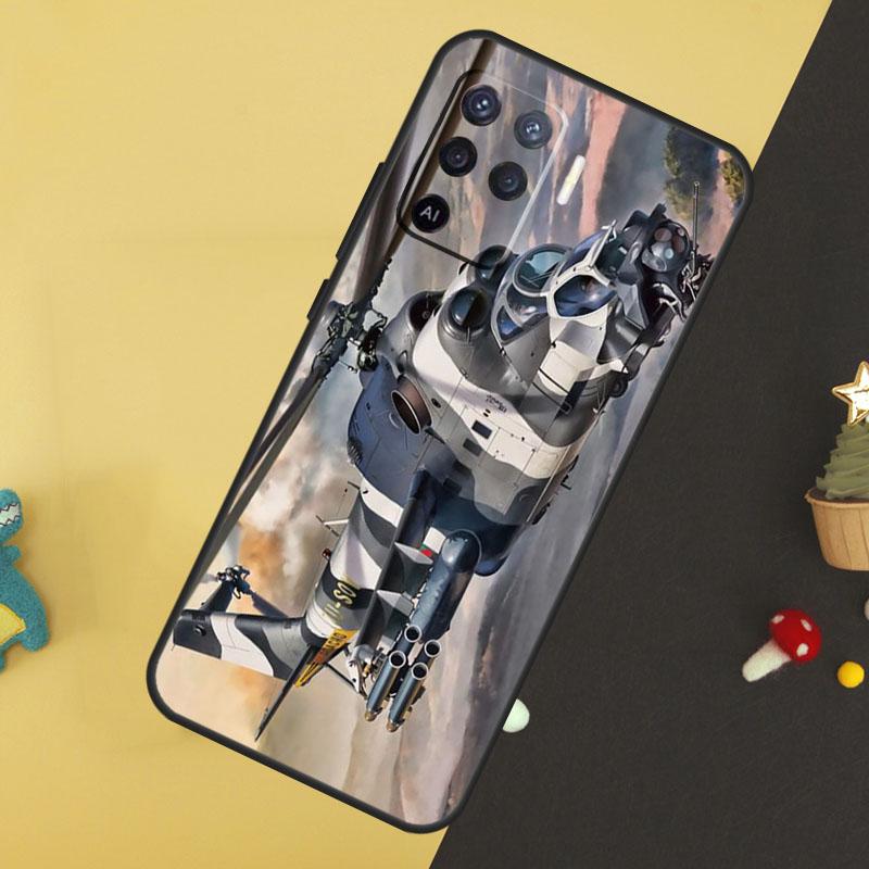 Helicopter Military Case For Oppo A58 A78 A98 A18 A38 A74 A94 A54 A15 A17 A57 A6 A5 Pro A16 A76 A96 A40 A60 A80
