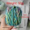 50g Sparkling Hair Gradient Mixed Yarn,multiple Strands Soft Fancy Mixed,DIY Hats,bags,woven Crocheted Dolls,hand Account Yarn