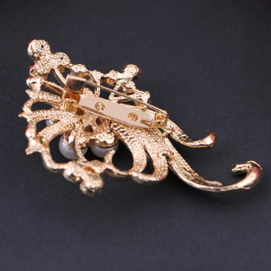 Eleganckie wesele damskie paw broszka Pin