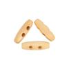50pcs Lot Button Wooden 2 Holes Coat Duffle Toggle Wood Horn Sewing Knitting Buttons 30mm Buttons   Horn Tooth Shape