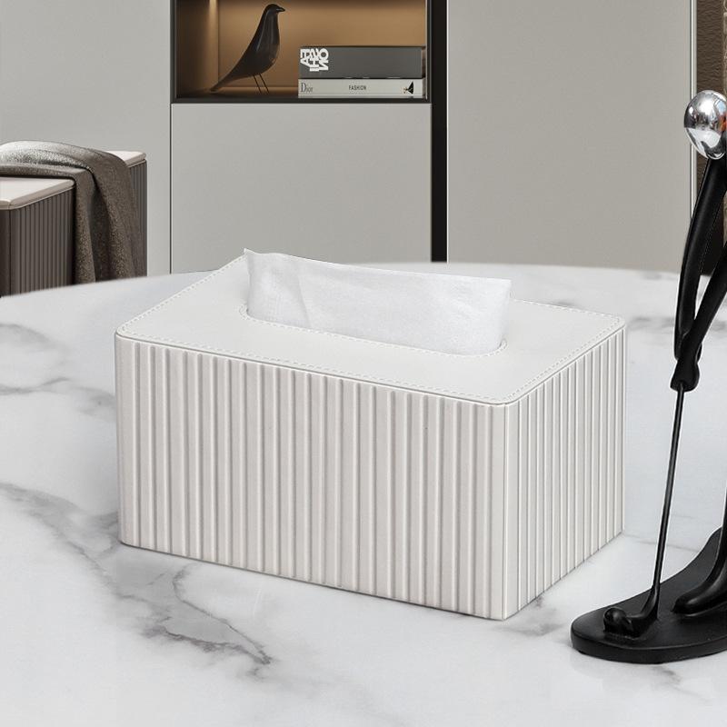 

Tissue Box Living Room Light Luxury High-end Simple Home Dining Table Creative Design High-end Leather Tissue Box Ins Style