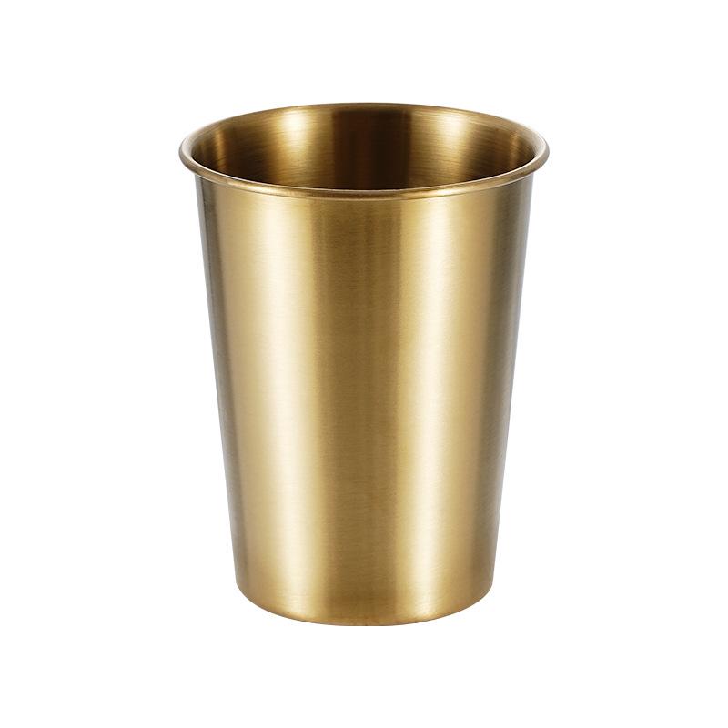 Gold 304 Stainless Steel Beer Mug - Single Layer, Stackable Outdoor Cup for Cold Drinks