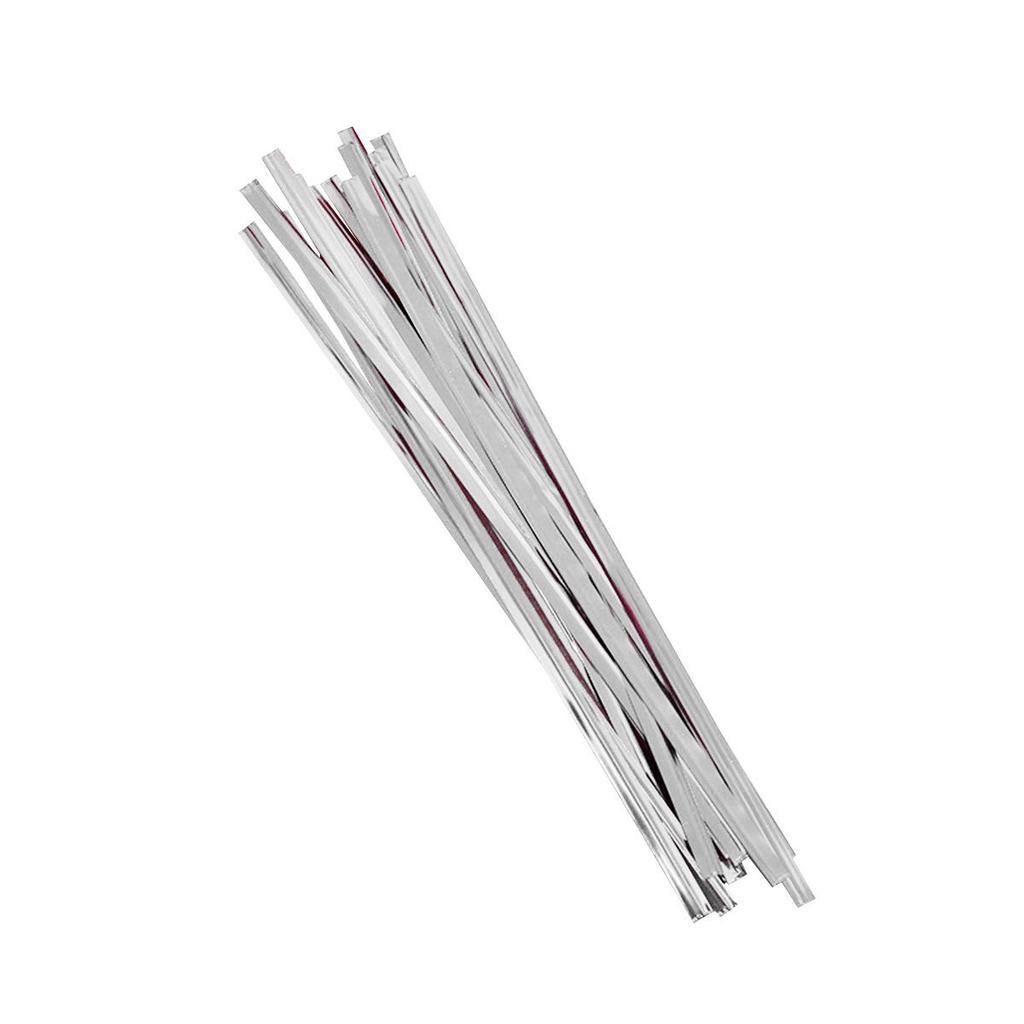 Plastic Coated Wire Ties Food Grade Sealing Bags for Cookies Biscuits Candy Chocolate Lollipops Gift Packaging Metallic