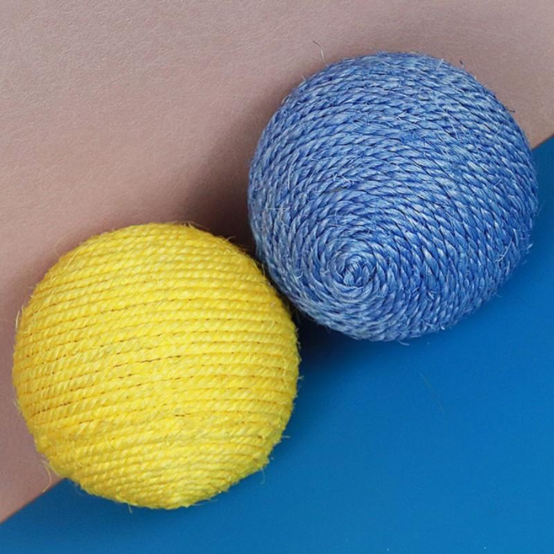 Cat Toy Sisal Ball Interactive Cat Toy Large Woven Ball Toys for Cats Teeth Molar Sisal Ball Cats Toys with Bell Pet Products