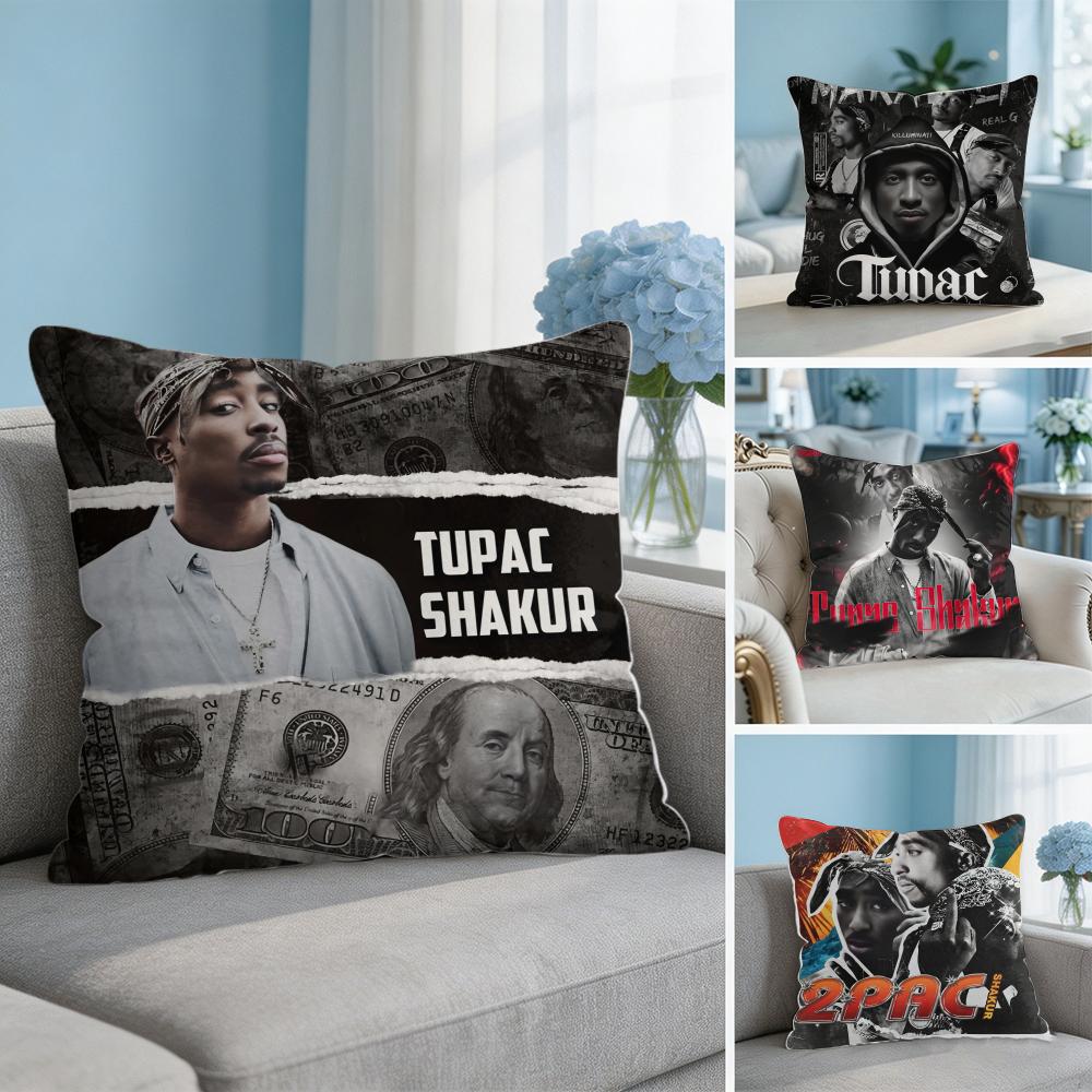 Cool TTupac Pac SShakur Cushion Cover Square Pillow Bedroom Sofa Leisure Comfort Living Room Home Decoration X