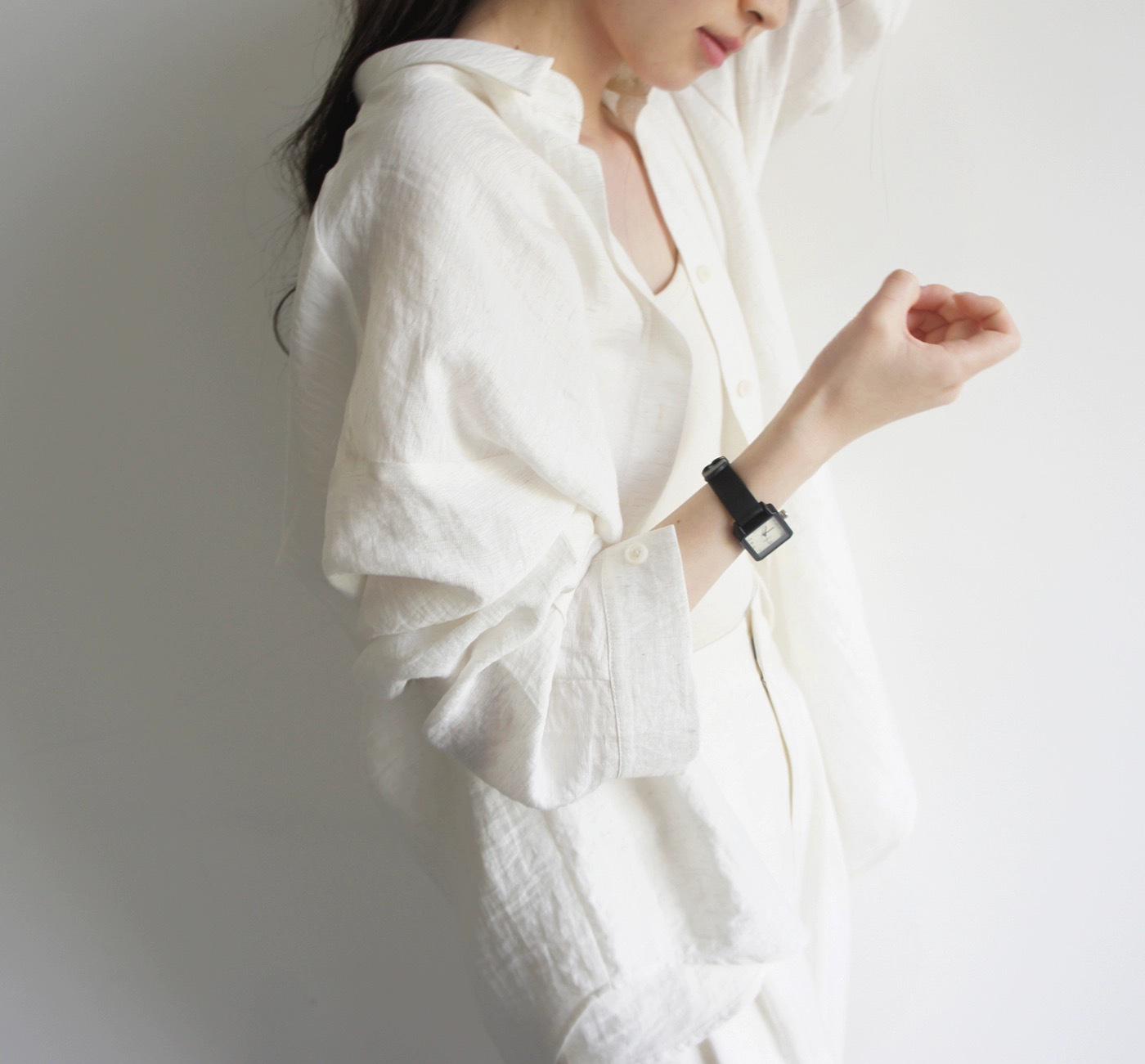 

JOJO Рубашка с длинным рукавом из льна и тенселя цвета слоновой кости для женщин - 25 лет прохладной летней простоты L