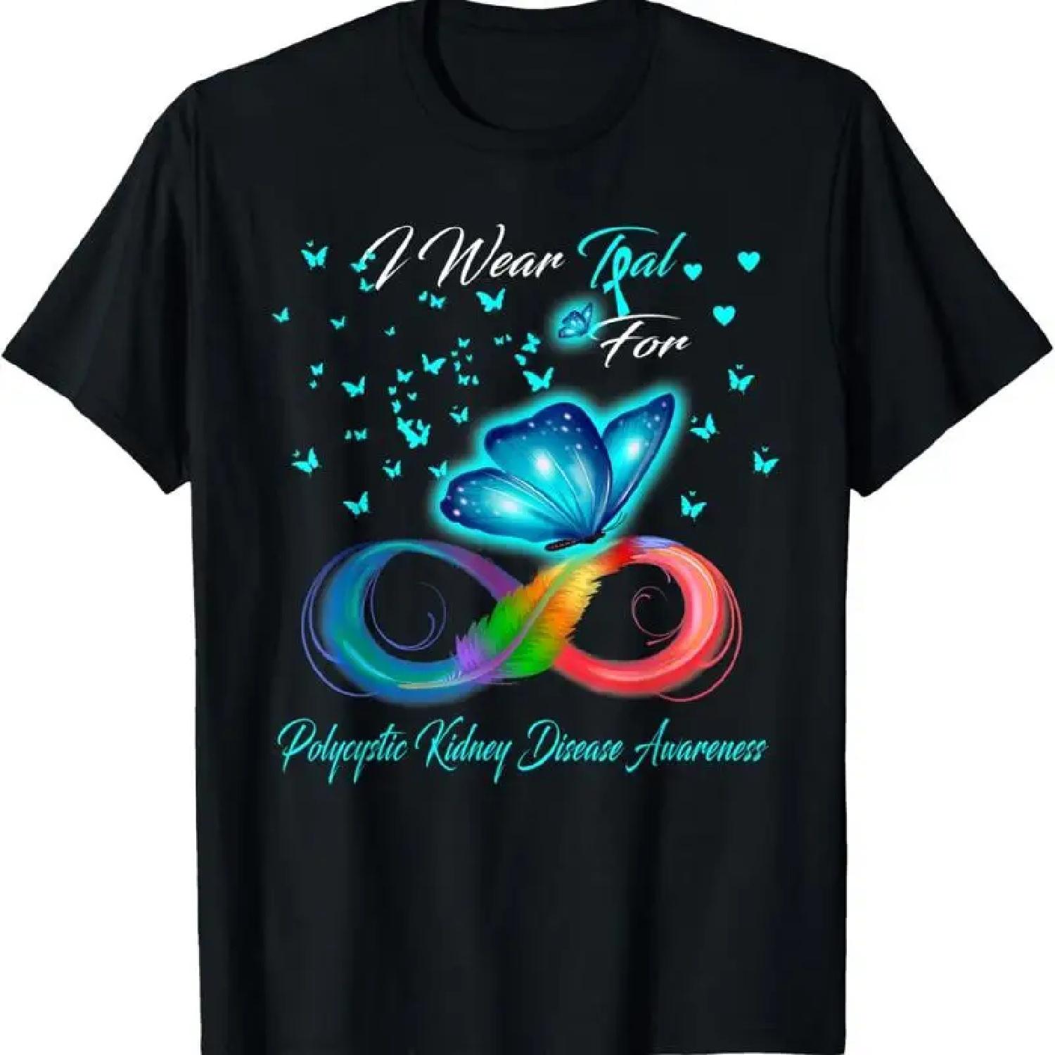 I Wear Teal For Polycystic Kidney Disease Awareness T Shirt XXXXXL разноцветный