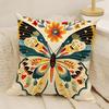 Fashing Plant and Insect Home Prints Pillow Case Natural Linen Double-Sided Printing Sofa Home Decor Cushion Cover