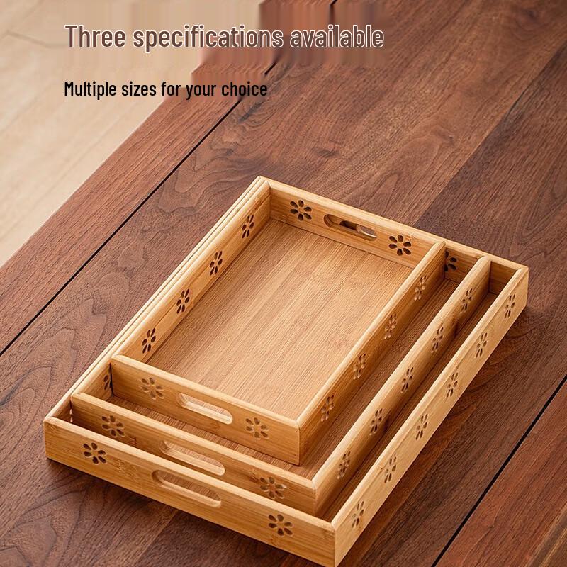 ZISIZ Plommonblommig Snidad Bricka 3-delat Set