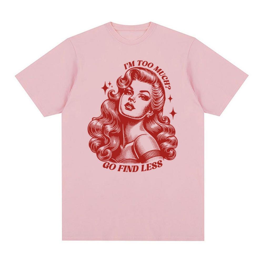 Men's and Women's Fun T-shirt Retro Fashion Aesthetic T-shirt 100% Cotton Loose Casual T-shirt