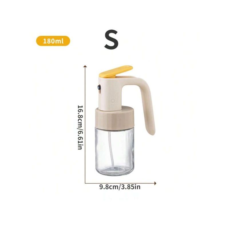 

2-in-1 Glass Oil Spray Bottle with Open Lid Multifunctional for Kitchen Air Fryer Salad Large Capacity Dispenser for Olive Oil