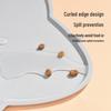 Silicone Pet Placemat: Anti-Spill, Anti-Slip, Waterproof, Easy to Clean, Overlock Edge, Food Leakage Prevention. Suitable for Cats and Dogs.