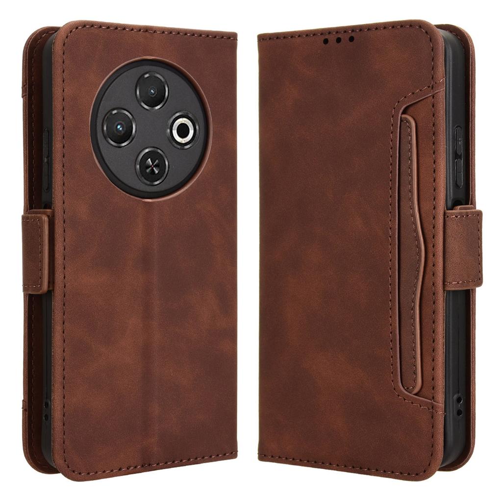 For TECNO Spark 30C 4G kL5n Leather Case Phone Wallet Cover with Multiple Card Slots