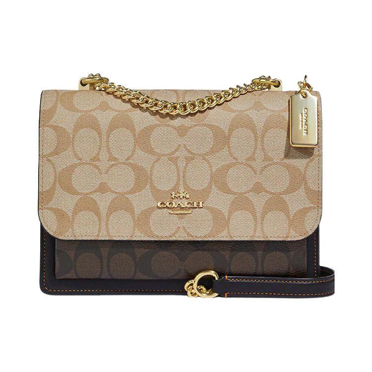 

Coach Klare 22 Classic Chain Flap Faux Leather And Cowhide Small Crossbody Shoulder Bag Medium Women bags Light-Khaki Brown CD866-IMUOH Basic Set (Bag+Dust Bag)