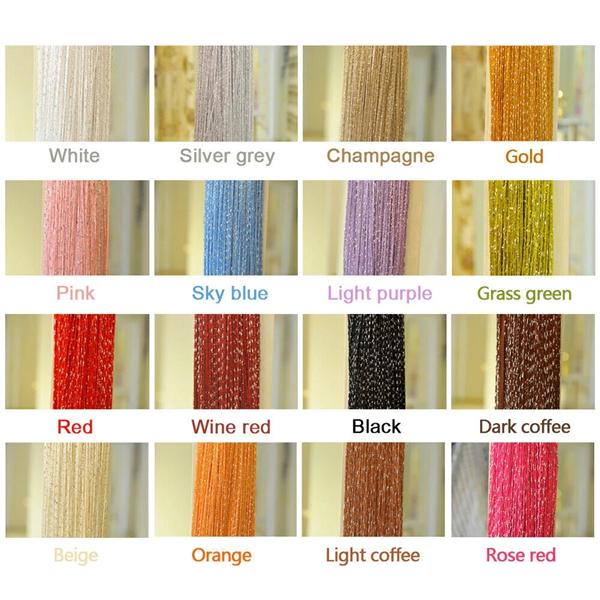 Luxury Glitter String Door Curtain Beads Room Dividers Beaded Fringe Polyester Fabric Shiny Tassel Line Curtains Window Panel Valance Wedding DIY