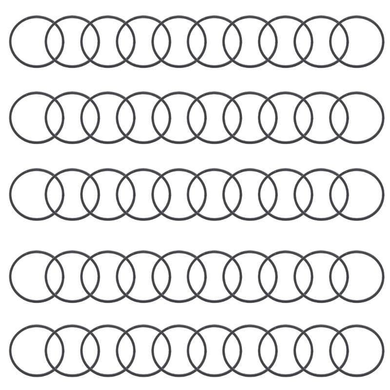 Gummiantriebsriemen 1mm für Plattenspieler Kassettenabspielgeräte Tonbandgerät Maschine 25/27/28/30mm Durchmesser 50 Stück