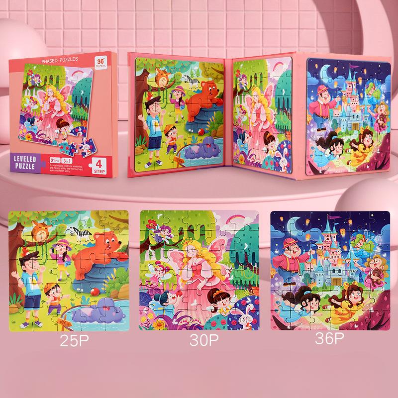 Wooden Children'S Early Education Fun Baby Advanced Magnetic Puzzle Book Exercise Hands-On Brain Parent-Child Educational Toys